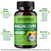 NATURELO Magnesium Glycinate Supplement - 200mg Glycinate Chelate with Organic