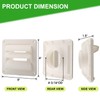 TNITRIB 3 Inch Dryer Vent Cover 1475W White Plastic Louvered