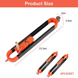 Contour Gauge, Contour Gauge with Lock, Contour Gauge, Duplication Gauge, Scribing Tool, Marking Tools for Copying Irregular Contours and Measuring Wood, Pack of 2