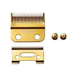 Red by Kiss Professional Blades for Cordless Clipper, Precision 2 Holes Stagger Tooth Replacement Blades with Gold Carbon Steel (Clipper Blade)