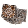 24Pcs Tile Sticker 15 X 15cm Waterproof Oil Resistant Retro