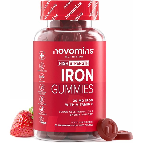 Iron Gummies with Vitamin C - 1-Month Supply - 20mg