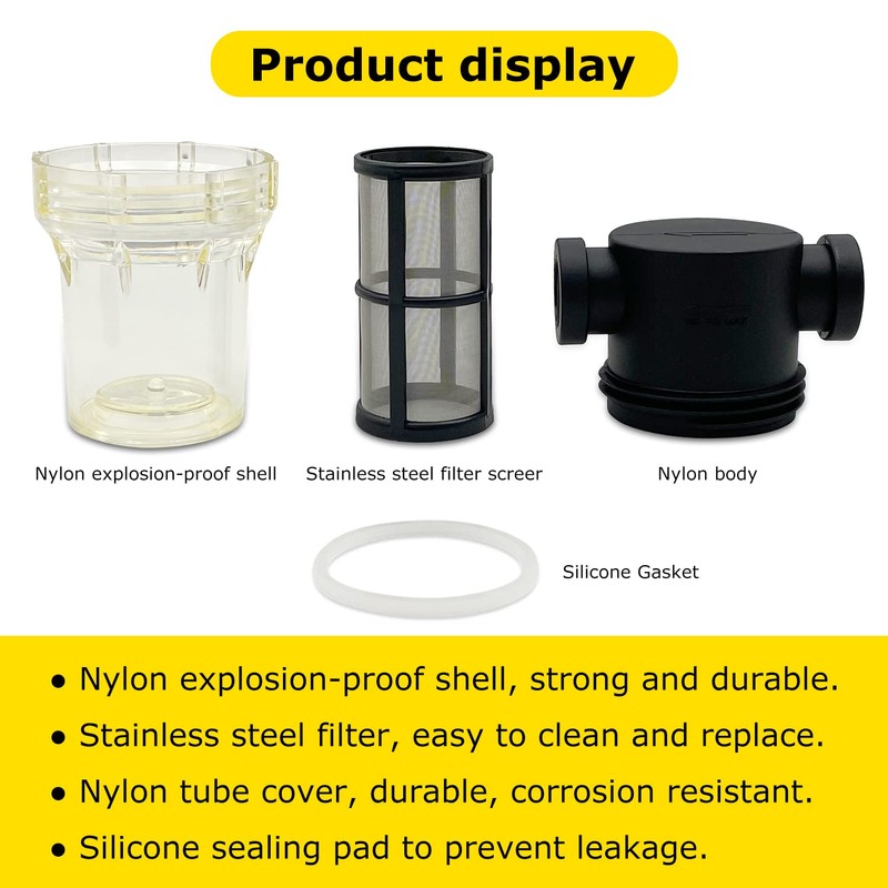 3/4" Female NPT in-Line Strainer with 100 mesh Stainless Steel