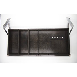 Under Cabinet Spice Rack - Pull down Spice Rack -Safely and neatly store steak knives, utensils, crafts and more (Ebony/Black)