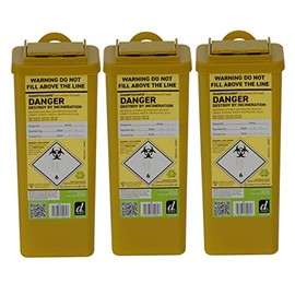 3x Sharpsguard Sharps Bin 0.5 litre - Yellow (Multi Pack)