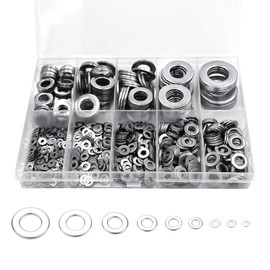 Flat Washers Assortment Kit,Hincell 900pcs 304 Stainless Steel Flat Washers for Screws Bolts,Fender Washers Assortment Set,Stainless Steel Washers, Lock Metal Washers(M2 M2.5 M3 M4 M5 M6 M8 M10 M12)