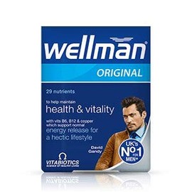 Vitabiotics Wellman Original Vitamin & Mineral Supplement | 30's | BUNDLE Vegetarian Tablets by Vitabiotics