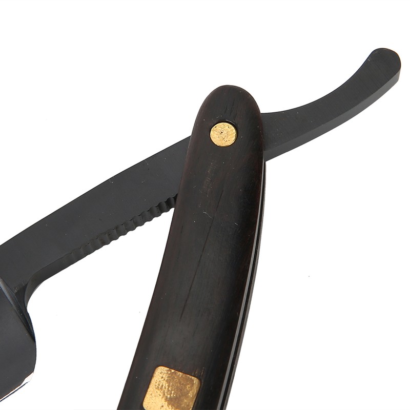 Sandalwood Handle Vintage Straight Manual Razor Holder Stainless Steel Beard
