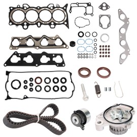 Head Gasket Set Timing Belt Kit Water Pump fit for Honda Civic EX/HX D17A2 D17A6 1.7L 2001-2005 HS26236PT-2 TCK312 HS4034 HB4034