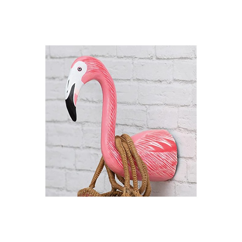BLACK FOREST DECOR Pink Flamingo Wall Hook