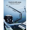 CACENCAN M05 Boom Arm, 360° Rotatable Microphone Stand with Desk