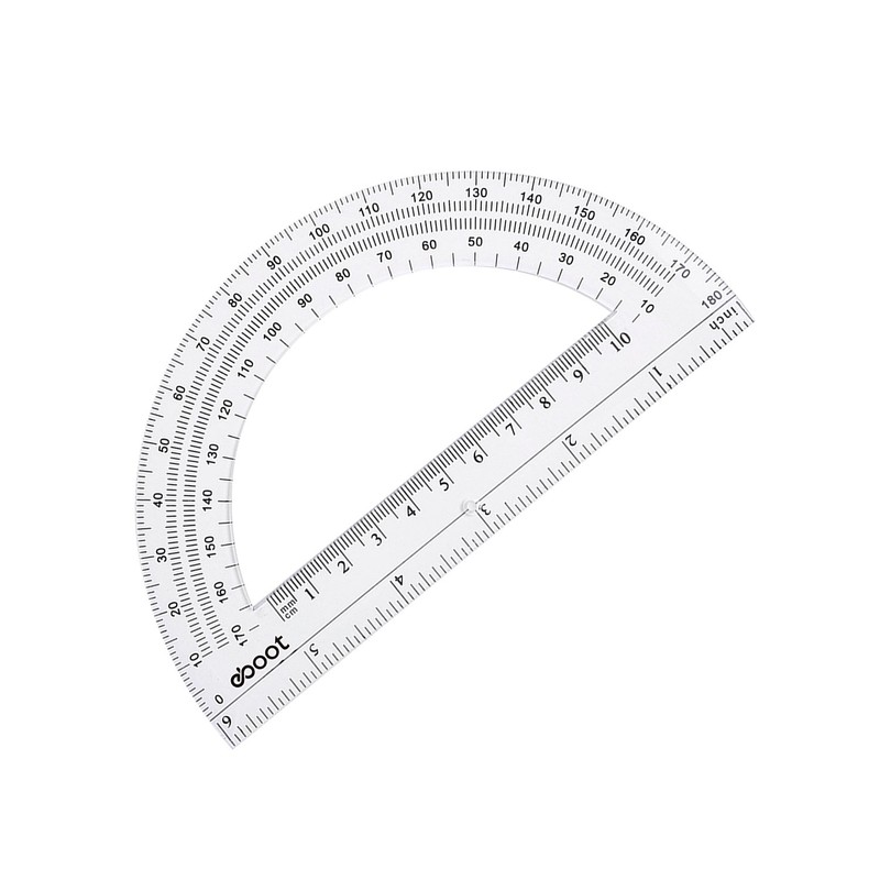 eBoot Plastic Protractor Protractor 180 Degrees, 4 Inch and 6