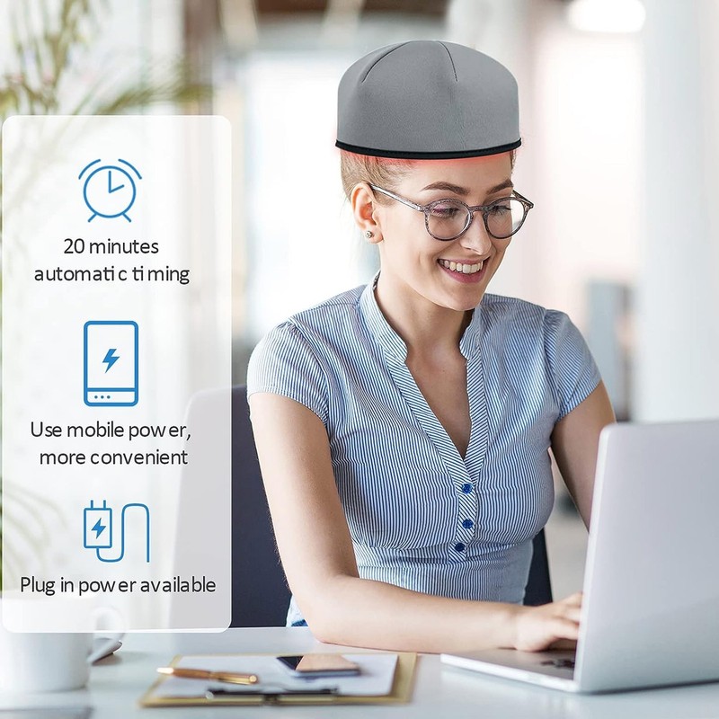 Near Infrared Light Cap Adjustable USB C 660nm Red 830nm