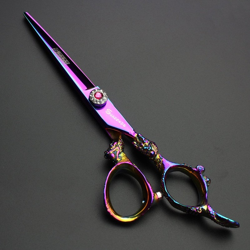 5.5 Inch and 6 Inch Purple Hairdressing Scissors Barber Professional