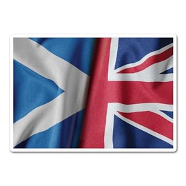 2 x 10cm Scotland Union Jack Flag Vinyl Stickers - Scottish Mixed Flags UK GB United Kingdom Country Scrapbook Sticker #82271