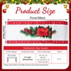 Christmas Table Runner Safflower, Red Linen Table Runner Tablecloth with