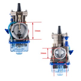 PWK Carburetor 30mm Carb High-Performance Motorcycle Carburetor with Carb Jets for 125cc to 250cc Engine Racing ATV Parts Kart Off Road Scooters 2T 4T Engine Motocross Scooter