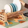 UIUPRO Retro 70s Groovy Waves Dish Drying Rack Mats Decor,Daisy