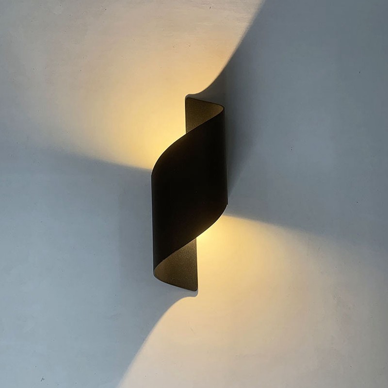 LED Wall Light Modern Waterproof Decorative Warm Light Innovative Spiral
