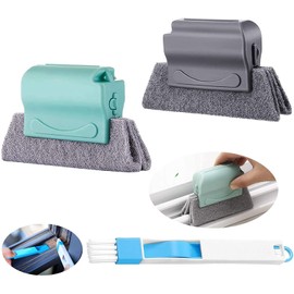 QeeHeng Fensterrillen-Reinigungsbürsten, 6 Stück, Haushalts-Tiefenreinigungswerkzeug, magisches Fensterbank-Reinigungswerkzeug für Schiebetür, Rollladen, Klimaanlage, Badezimmer/Dusche, Jalousien