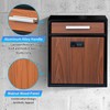xhlokk Combination Lock Mailbox, Wood Vintage Metal Mailboxes for Outside,