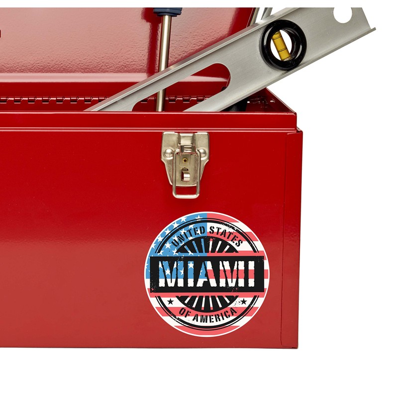 2 x 10cm Miami Florida USA Vinyl Sticker Travel Luggage
