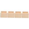 DOITOOL 4pcs Wooden Chalk Organizer Small No Lid Chalk Storage