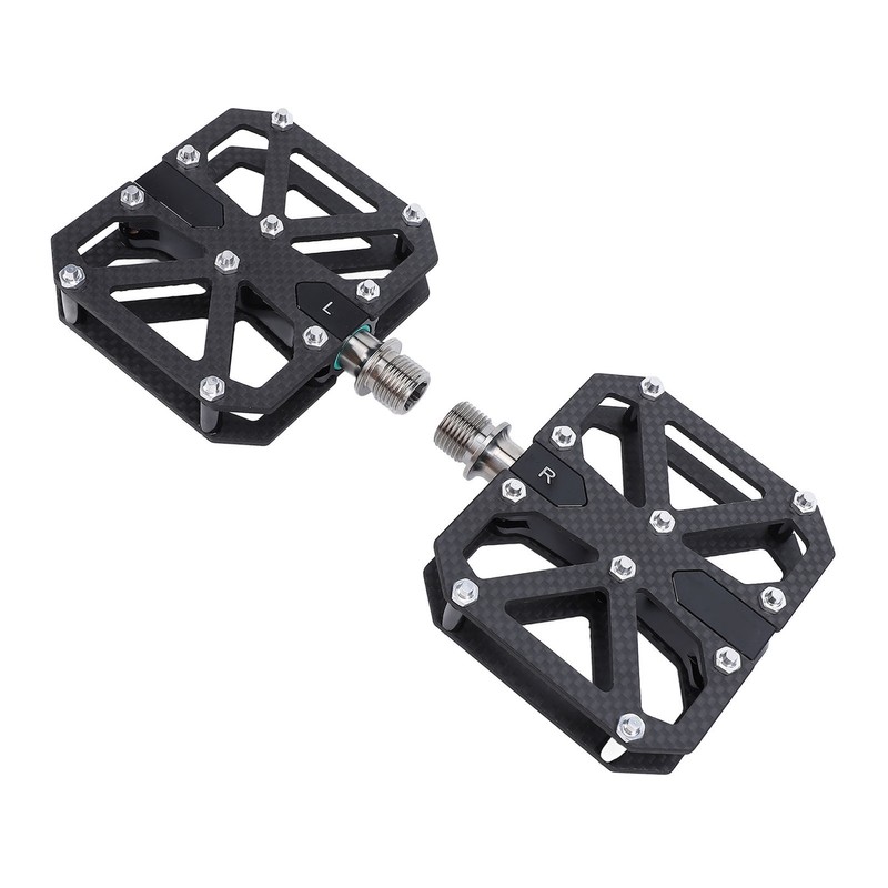 Mountain Cycling Pedals Carbon Fiber 3 Bearing Anti Slip Hollow