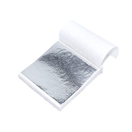 Silver Foil Sheets, 50 Sheets, Imitation Silver Foil, 3.5 x 3.5 inches (9 x 9 cm), Gold Foil, For Hair, Coming-of-Age Ceremonies, Hair Ornament, Nail Art, Faux Silver, Silver