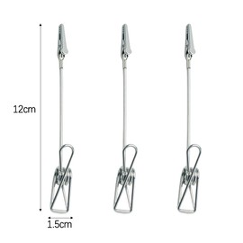 LdawyDE Photo Holder with Clips, Pack of 3 Metal Photo Stands, Double Headed Postcard Holder, Note Holder, Picture Holder, Photo Holder, Suitable for Office, School, Home