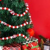 obmwang 10 Feet Christmas Wooden Bead Garland Christmas Candy Garland