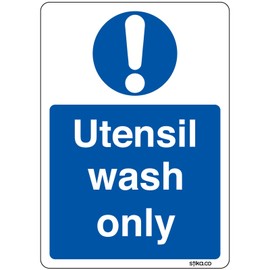 Wash Only Sign – Kitchen Safety Signs by Light Switch Co