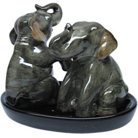 Big Elephant Set Salt/Pepper 2 pieces plus 2 Eggcups total 4 pieces handmade/painted ceramics