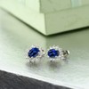 Gem Stone King 3.00 Cttw Aretes de Plata de Ley
