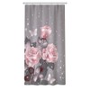 OERJU Floral Shower Curtain Pink Rose Stylish Bath Curtain with