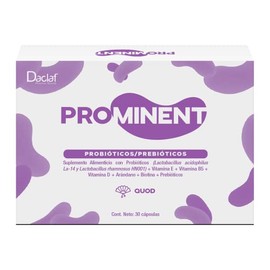 PROMINENT QUOD, Probiticos para Mujer 5 BILLONES UFC Vitamina D Arndano Biotina 30 Caps.                                                              