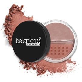 Bellapierre Mineral Blush – Loose Powder Blush, Lightweight Cheek Color, Warm Dewy Finish, Talc-Free, Hypoallergenic & Non-Toxic – 0.3 oz – Amaretto