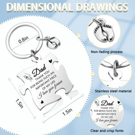 Qiubewi Father Day Gift Ideas Best Dad Ever Gifts Unique Fathers Gift for Dad from Daughter Son Birthday Gift for Dad Fathers Day Gift for Dad Men Car Keychain Accessories Dad Stuff