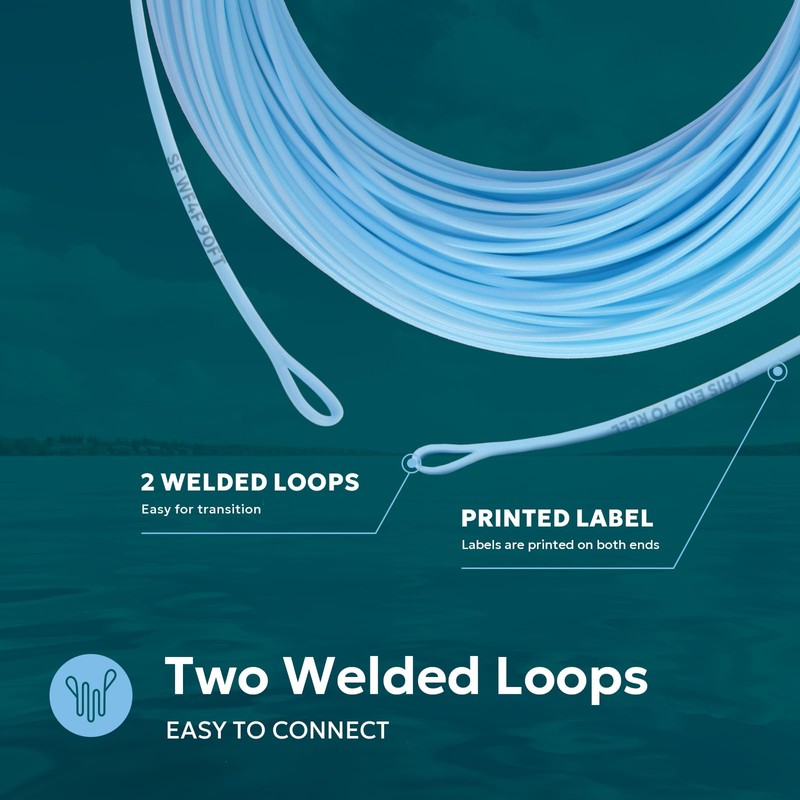 SF Saltwater Fly Line with Welded Loop Weight Forward Floating