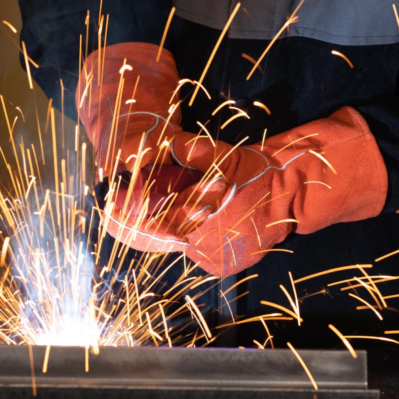 [Weldas] Classic General Purpose Welding Gloves with Cotton Fully Lined,