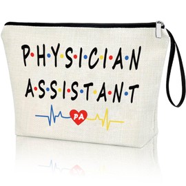 Virfuntaki Physician Assistant Gifts for Women PA Graduation Gift Zipper Makeup Bag Best Future Pa Ever Medical Students Cosmetic Bags Portable Travel Organizer Pouch for Nurse Doctor