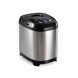 Hamilton Beach Digital Electric Bread Maker Machine Artisan and Gluten-Free, 2 lbs Capacity, 14 Settings, Black and Stainless Steel (29985)