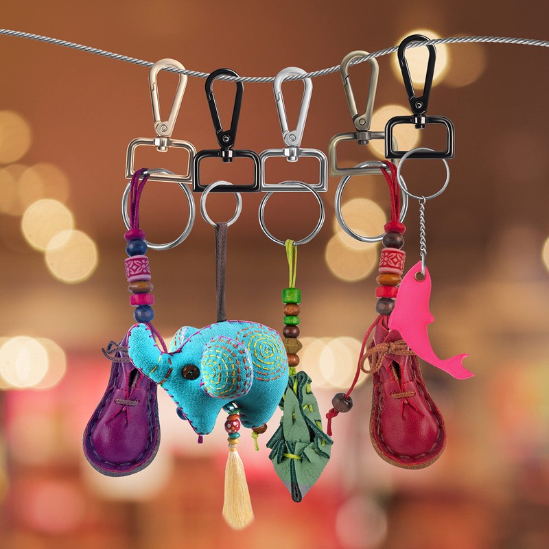 Belle Vous Various Metal Carabiner Key Ring Hooks with D
