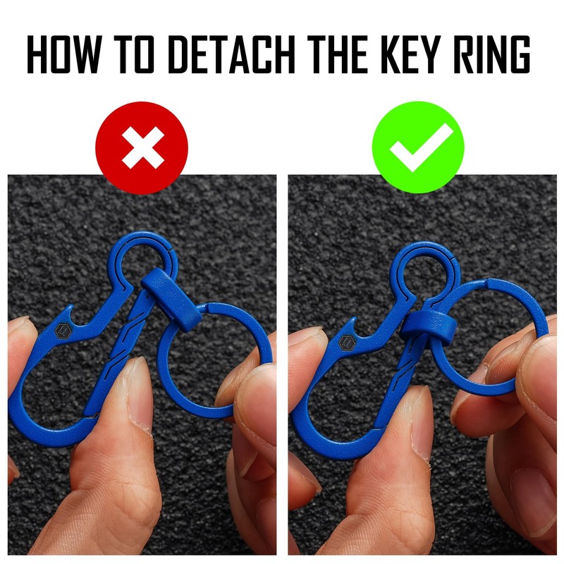 KeyUnity KM01 Titanium Carabiner Keychain Clip Quick Release EDC Key