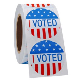 Hycodest I Voted Stickers Vote Sticker Voting Label Sticker Roll I Voted Stickers for Kids 500 Stickers, 1.5 inch, I Voted