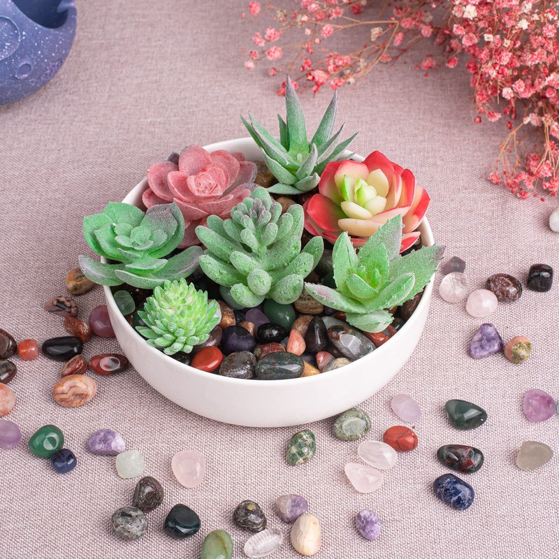 SigMntun Polished Stone Set - 200 pcs Tumbled Stones and