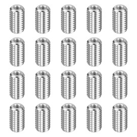 sourcing map 20pcs Thread Repair Inserts M8 x 1.25 Male to M4 x 0.7 Female Thread 15mm Long Stainless Steel Reducing Nuts Metric Self Tapping Sleeves Threaded Reducer Industrial Fasteners