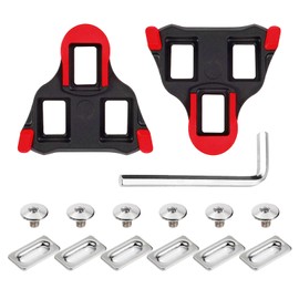 SPD Cleats, SPD SL Pedals, SPD Cheats Red, for Shimano Pedals for Bicycle Cleats Set, Folding Pedals Pedal Plates Bicycle Accessories Set Bike, Look Keo Cleats, Click Pedals, Look Pedals Sports Pedals