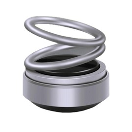 Baceyong 1x Auto Plattentable Lufterfrischer mit 1x Aromatherapie -Tablette, Metallschalen -Solarenergie -Auto Doppelschleife Rotationshängebrass