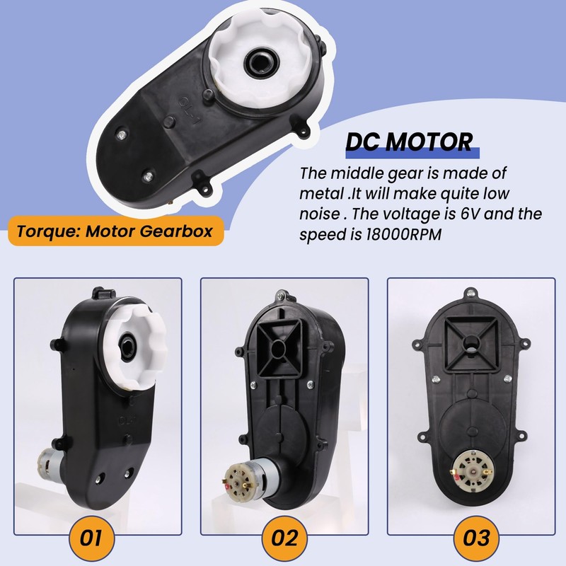 Aswalling RS390 Electric Motor 6V 18000RPM Car DC Motor for